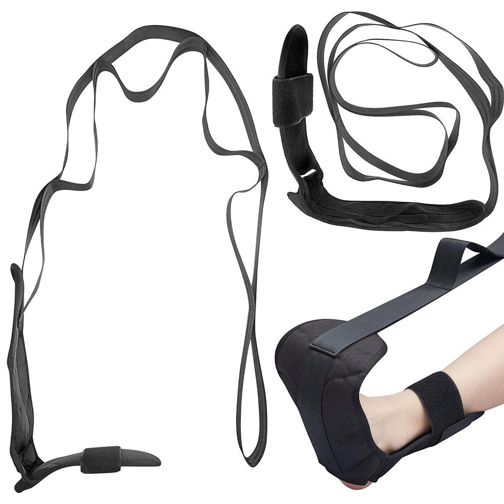 Фасциит Тренировка голеностопного сустава Пояс для растяжки ног Пояс для растяжки связок Пояс для йоги Пояс для растяжки йоги чёрный